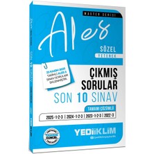 Yediiklim Yayınları Yediiklim 2026 Ales Sözel Yetenek Tamamı Çözümlü Son 10 Sınav Çıkmış Sorular