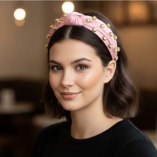 Mare Accessories Gold Detaylı Taş Desenli Pembe Taç