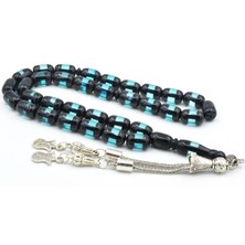 Murty99 Kapsül Kesim Günlük Boy Mavi Siyah Sürmeli Sıkma Kehribar Tesbih