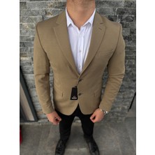 Sabri Zengin Erkek Çift Düğme Slim Fit Blazer Ceket