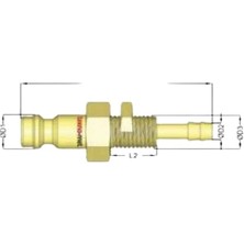 Bh Pnömatik Sarı Stoper Otomatik Rekor Perde Geçişli Hortum Uç T26 - 6mm