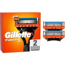 Gillette Fusion Tıraş Bıçağı 2'li Yedek Ergonomik Tasarım ile Hassas Cilt Dostu Kullanım