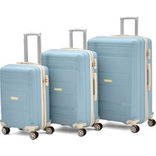 Elatae Polipropilen Kırılmaz 3'lü Valiz Seti V305 – Ultra Hafif, Darbe Dayanıklı, 360° Tekerlek