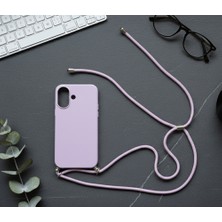 Emybox Iphone 16 Boyun Askılı Ipli Lansman Içi Kadife Silikon Yumuşak Telefon Kılıfı Urban Serisi