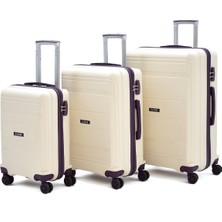 Elatae Polipropilen Kırılmaz 3'lü Valiz Seti V305 – Ultra Hafif, Darbe Dayanıklı, 360° Tekerlek