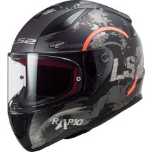 LS2 RAPID CIRCLE Turuncu Kask XL Beden Polikarbon Dış Kabuk ile Gelişmiş Hava Akışı