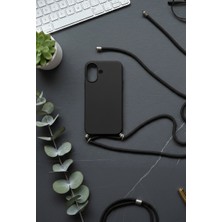 Emybox Iphone 16 Boyun Askılı Ipli Lansman Içi Kadife Silikon Yumuşak Telefon Kılıfı Urban Serisi