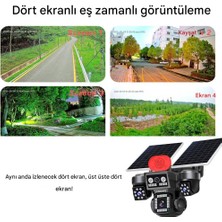 Invicta 4 Lensli Aov Güneş Enerjili E-SIM ve Sım Kartla Çalışan Güvenlik Kamerası, , Dahili Bataryalı, 16W Solar Panel, Akıllı Hareket Algılama, Gece Görüşlü, 360 Derece Ptz
