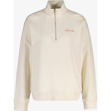 Gant Kadın Krem Yarım Fermuarlı Sweatshirt