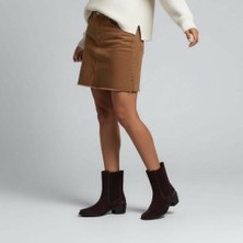 Ne&Ve Shoes Süet Hakiki Deri Iki Yandan Lastikli Kadın Western Bot