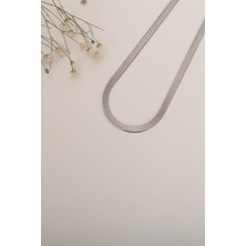Mith Sb Takı 316L Paslanmaz Çelik Unısex 3mm Italyan Uzun ZİNCİR-60CM-SİLVER