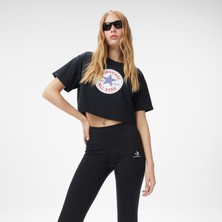 Converse Baskılı Kadın Siyah T-Shirt