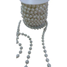 Sıralı Yuvarlak Inci En 1 cm Krem 10 Metre