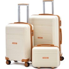 Elatae V305 Orta Boy & Kabin Boy Valiz & Makyaj Çantası | Polipropilen Kırılmaz Gövde, Ultra Hafif