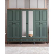 Miracool Terra 6 Kapılı Dolap / %100 Mdf  / Haki