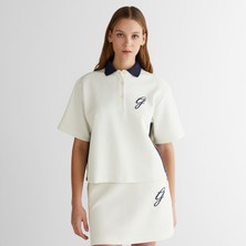 Gant Kadın Krem Logolu Polo