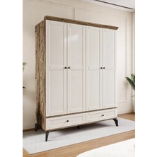 Miracool Silva 4 Kapılı Dolap / %100 Mdf  / Antrasit