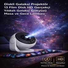 BGG Tech Diskli Hd Gerçekçi Galaksi Projektör 13 Diskli Yıldızlı Gökyüzü Gece Lambası