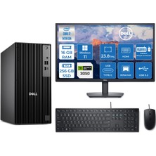 Dell Pro Tower QCT1250 Intel Core I7 14700 5.4ghz 16GB Ddr5 256GB SSD 23,8 Inç Monitör Windows 11 Home Nvidia RTX3050 6gb Masaüstü Bilgisayar 24QCT1250I73050H06 + Zetta Flash Bellek