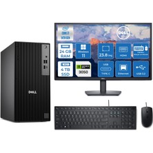 Dell Pro Tower QCT1250 Intel Core I7 14700 5.4ghz 24GB Ddr5 4tb SSD 23,8 Inç Monitör Windows 11 Pro Nvidia RTX3050 6gb Masaüstü Bilgisayar 24QCT1250I73050P15 + Zetta Flash Bellek