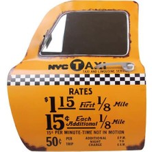 Tienda Fiesta Dekoratif Newyork Taxi Temalı Sarı Araba Kapısı Ayna