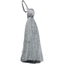 Püskül Tekli 10 cm 1 Adet Gri