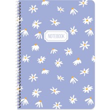 Keskin Color Keskin 16,5*22,5 Çizgili Karton Kapak Spiralli Blume Defter - Mavi