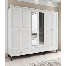 Miracool Panjur Fix 6 Kapılı Dolap / %100 Mdf / Beyaz