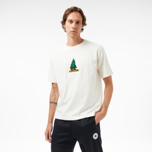 Converse Baskılı Erkek Krem T-Shirt