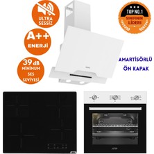 Ferre ve Afm Tech Markalı / Pure Elektrikli Vitro. Sessiz Ankastre Set (D064-SA + V6-04 + FM7301)