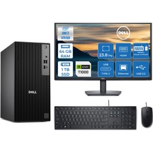Dell Pro Tower QCT1250 Intel Core I7 14700 5.4ghz 64GB Ddr5 1tb SSD 23,8 Inç Monitör Freedos Quadro T1000 4gb Masaüstü Bilgisayar 24QCT1250I7T1000F28 + Zetta Flash Bellek