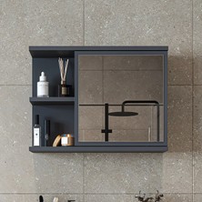 Roomart Kulpsuz Tek Kapaklı Mat Suntalam 60 cm Aynalı Banyo Üst Dolabı