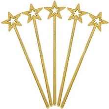 Elma Shop Altın Renk Yıldız Peri Asası Peri Değneği 34 cm 1 Adet