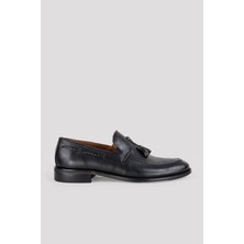 Paco Romano Erkek Siyah Püsküllü Deri Klasik Ayakkabı