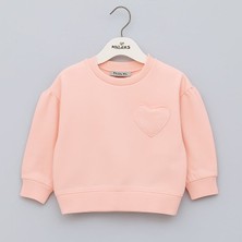 Wanex Kız Çocuk Kalp Detaylı Uzun Kollu Sweatshirt (2–7 Yaş)