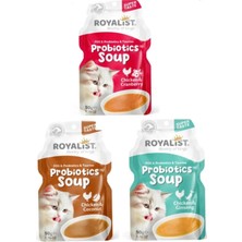 Royalist Probiotics Soup – Probiyotik Destekli Lezzetli Kedi Çorbası 3'lü Karşık Paket | 50G