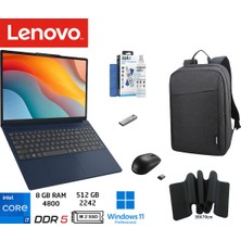 Lenovo ıdeapad Slim 3 Intel Core I7 83K10060TR 13620H 8gb 512GB SSD W11PRO 15.3" Wuxga Duddi Çanta+Mouse+Mousepad+Usbbellek+Temizlikkit