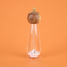 Arow Akrilik Tuz Karabiber Öğütücü - Kahverengi / Şeffaf- 24 cm