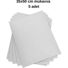 Glanart 35X50 cm Beyaz Renk Mukavva Kartonu 5 Adet