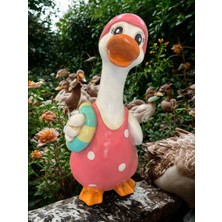 İki Cadı Tasarım Simitli Yüzücü Ördek Dekoratif Obje – Bahçe, Havuz Başı ve Ev Dekoru