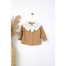 Canan Çakmak Kız Çocuk Uzun Kollu Yakası Işlemeli  Gömlek