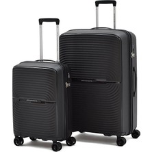 United Colors Of Benetton Büyük ve Kabin Boy – Ultra Hafif Polipropilen Tsa Kilit 2'li Valiz Seti