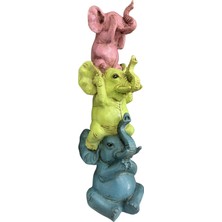 İki Cadı Tasarım 3 Fil Görmedim Duymadım Bilmiyorum Dekoratif Heykel – El Yapımı Polyester Biblo