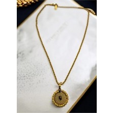 Meyra Accessories Çelik Kolye Altın Görünümlü Lüx Kararmaz Paslanmaz Gold Çelik Kolye
