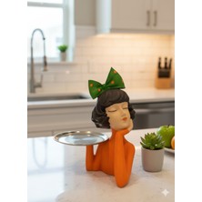 İki Cadı Tasarım Tepsili Kız Büyük Boy Sunumluk, 34 x 24 cm