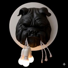 İki Cadı Tasarım Duvar Heykel Buldog Aydınlatma Polyester Obje, 44 x 44 x 27CM