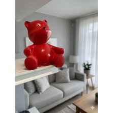 İki Cadı Tasarım Dekoratif Kırmızı Ayıcık - 40CM