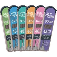 Serve Deep Mekanik Kalem Ucu 0.7 mm 2b 48'li Tüp Siyah 1 ad