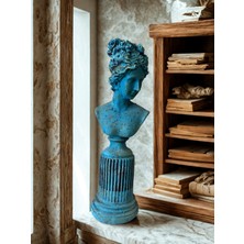 İki Cadı Tasarım Kaideli Antik Heykel Dekoratif Polyester Obje