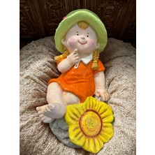 İki Cadı Tasarım Kız Çocuk Bahçe Biblo , Ev Dekor, Obje, Polyester Heykel